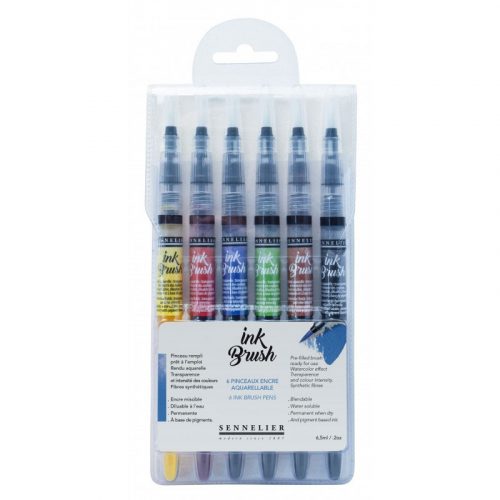 Sennelier : Confezione 6 Ink Brush – Tela Blu Arte