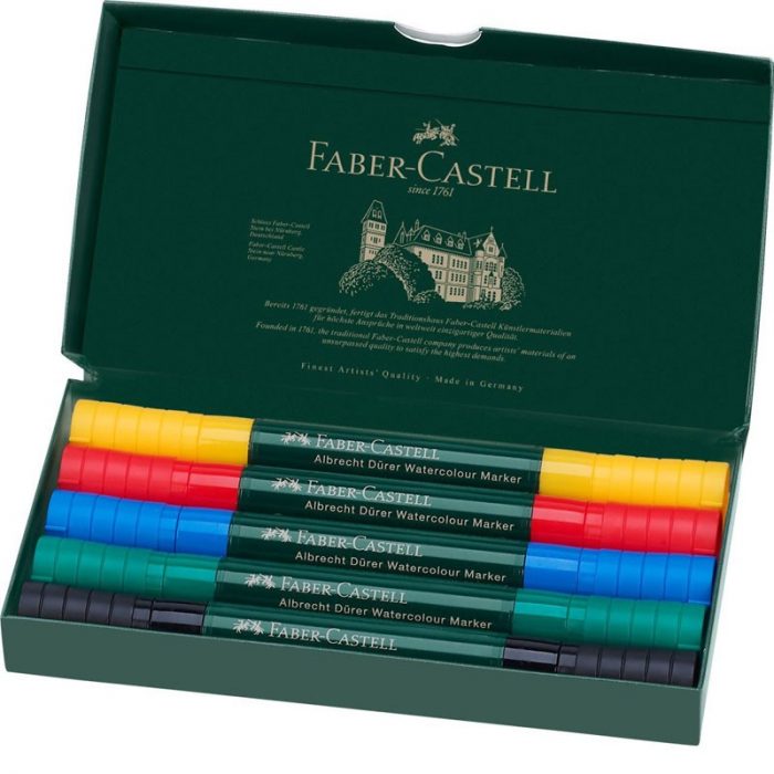 Faber Castell : Marker Albrecht Durer acquerellabile Confezione da 5