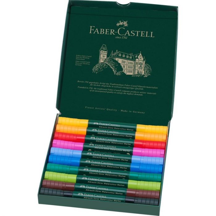 Faber Castell : Marker Albrecht Durer acquerellabile Confezione da 10