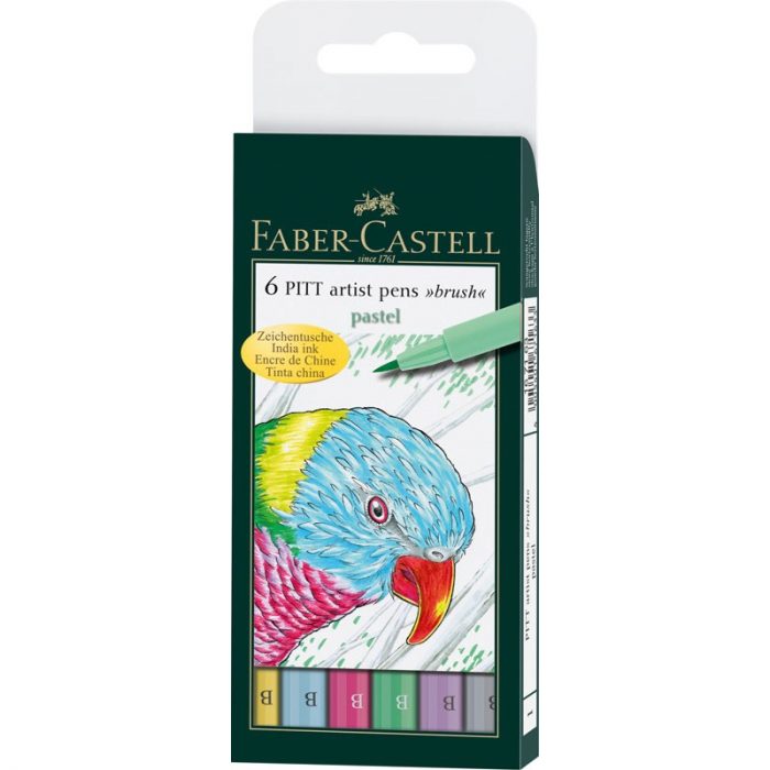 Faber Castell : Pitt Artist Pen Brush Set Pastel